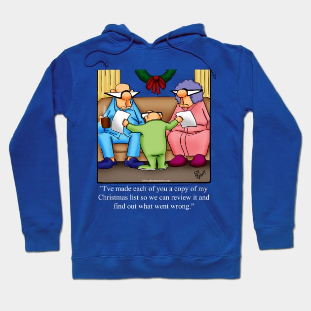 Funny Children's Christmas List Cartoon Hoodie by abbottcartoons